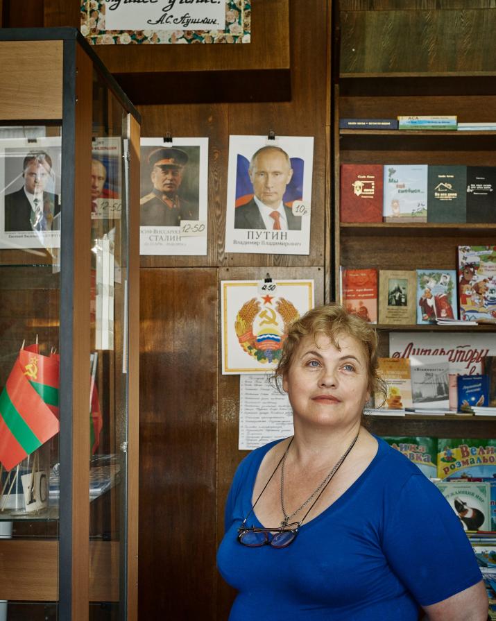 The Transnistrian Patriot - Natalya Yefremova - Seller of Transnistrian patriotic items in Tiraspol.