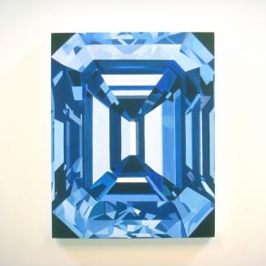 Blue Emerald Cut Diamond