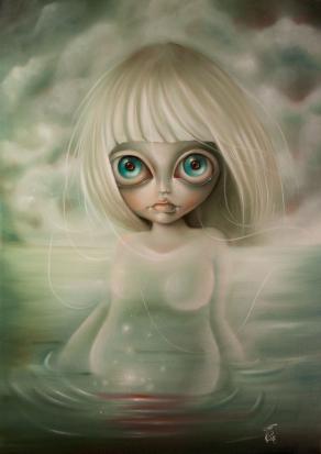 Sophia's First Wound (tribute to Mark Ryden)