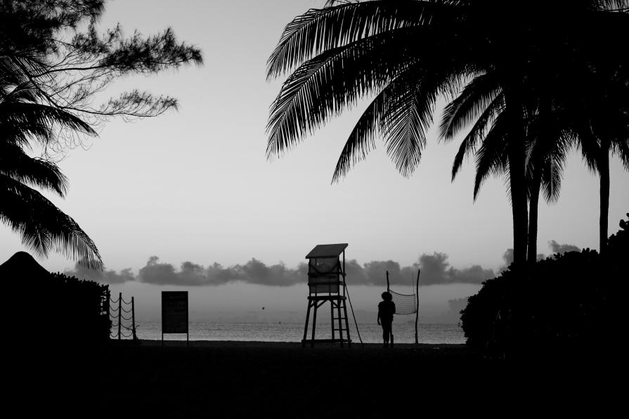 Siluetas de la playa