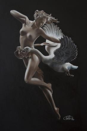 Leda e il cigno, da Michael Parkes