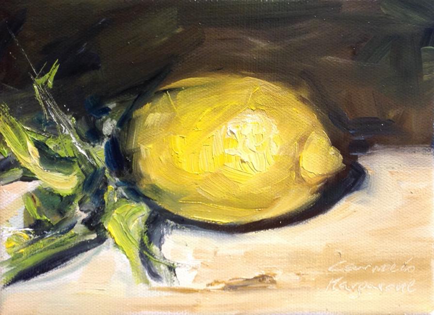 Limone olio su tela  20 x 15 cm