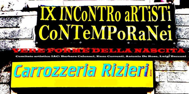 PROGRAMMA IX incontro artisti contemporanei Carrozzeria Rizieri 