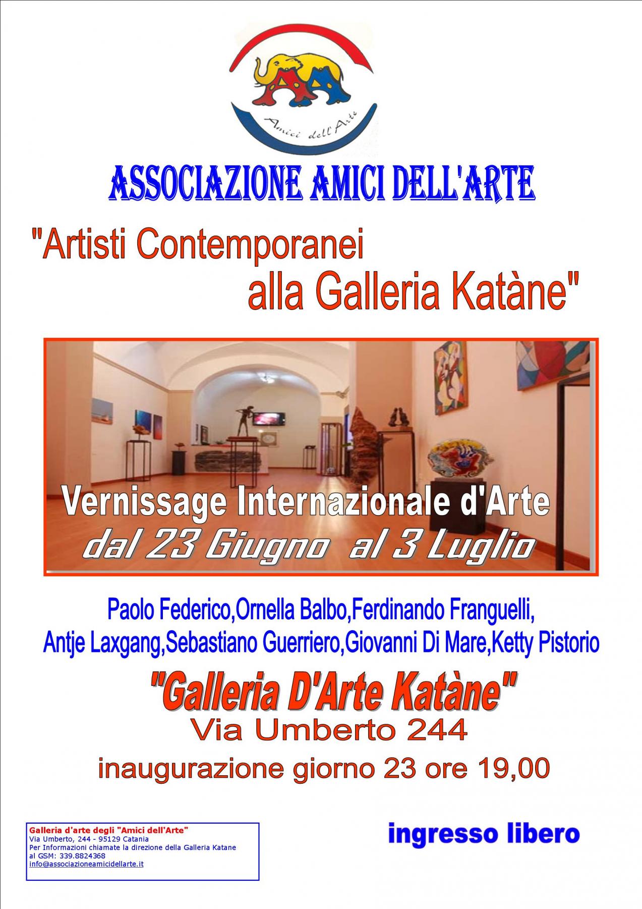 artisti contemporanei alla galleria Katàne