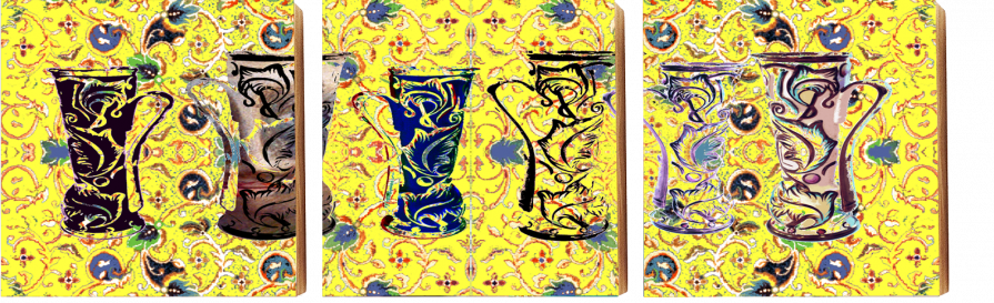 baroque pitchers - triptych