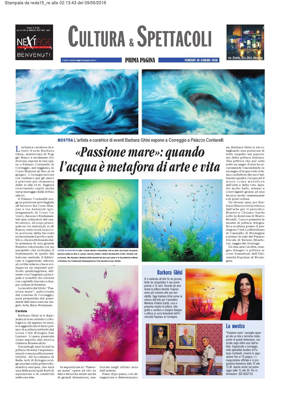 PASSIONE MARE - PERSONALE DI BARBARA GHISI