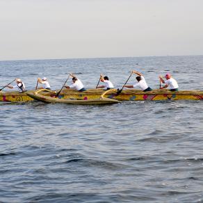 Decorations of Outrigger - OC6 - VAA - Polynesian canoe