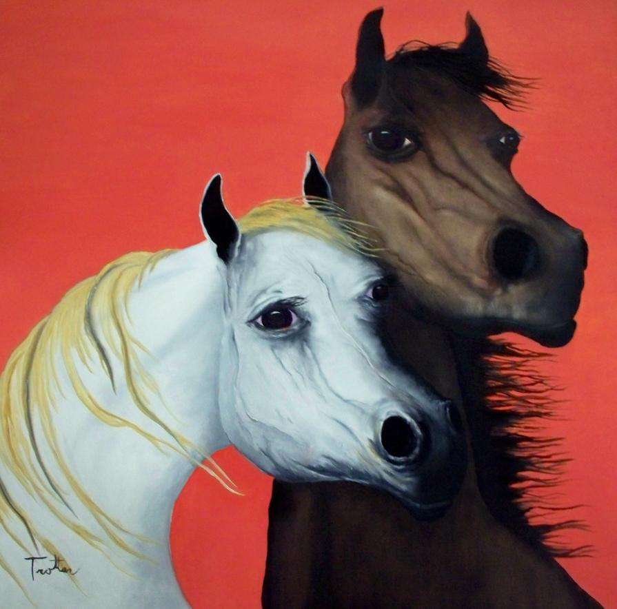 Horse Lovers in Red