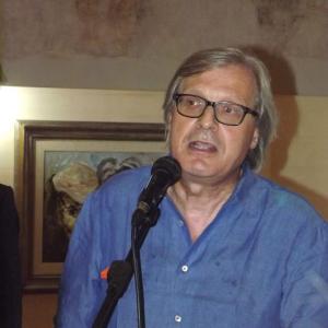 THE ARTIST GIOVANNI  CARDUCCI MEETS BIG Vittorio Sgarbi