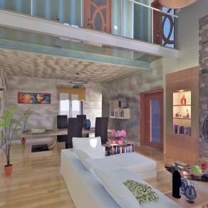 Render con 3ds Max Villa con sottotetto