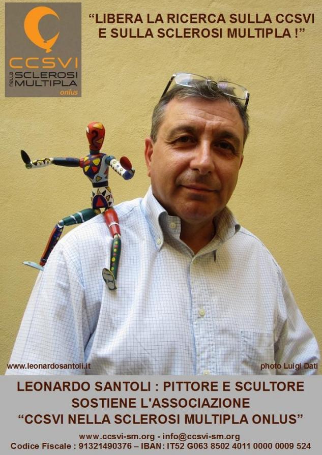 Il pittore e scultore Leonardo Santoli aderisce alla campagna "Libera la Ricerca sulla CCSVI e sulla