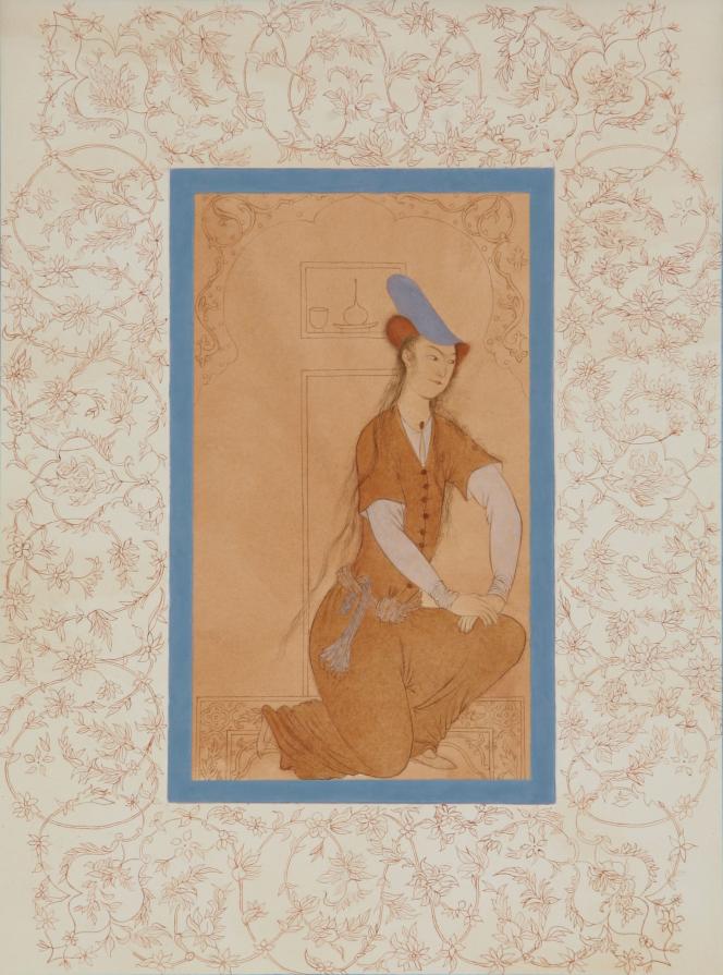 Persian Woman Traditional Miniature Painting