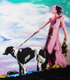 LADY WITH DOG