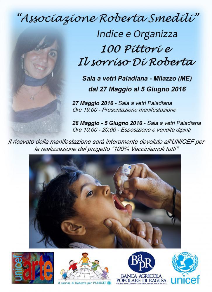 100 pittori e il sorriso di Roberta – quando l’ Arte incontra la Solidarietà.