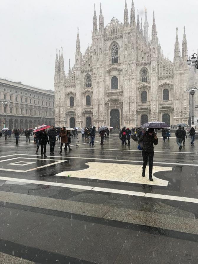 . .  E' ARRIVATA LA NEVE A MILANO !!!! 1 MARZO 2018 - 1- 