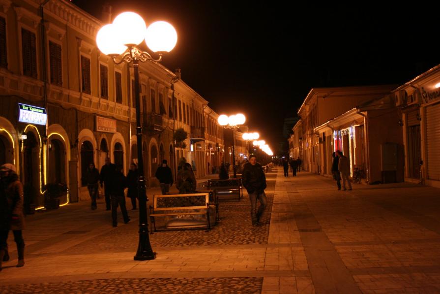 City center in Shkoder,Albania