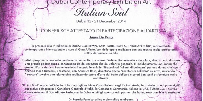 collettiva "Italian Soul - Contemporary Art in UAE"