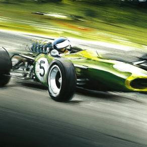 Jim Clark on Lotus 49, Formula 1 1968