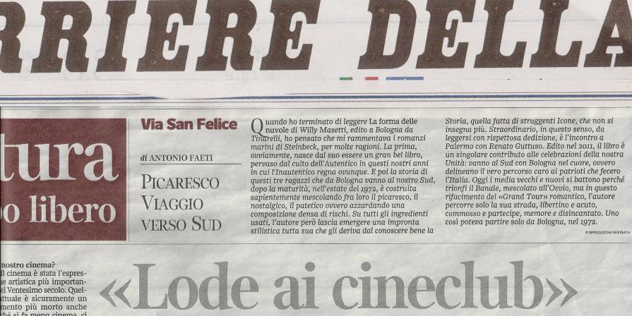 RECENSIONE DI ANTONIO FAETI SUL CORRIERE DELLA SERA