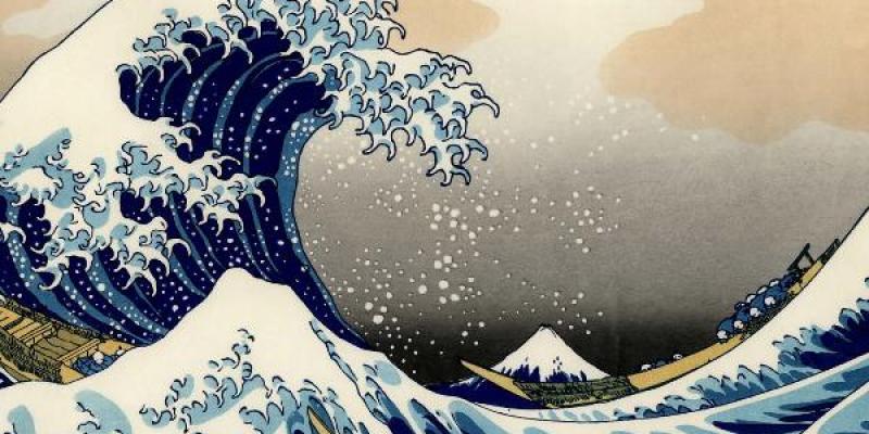 The Great Wave. Homage to Hokusai 