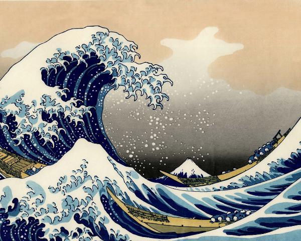 The Great Wave. Homage to Hokusai 