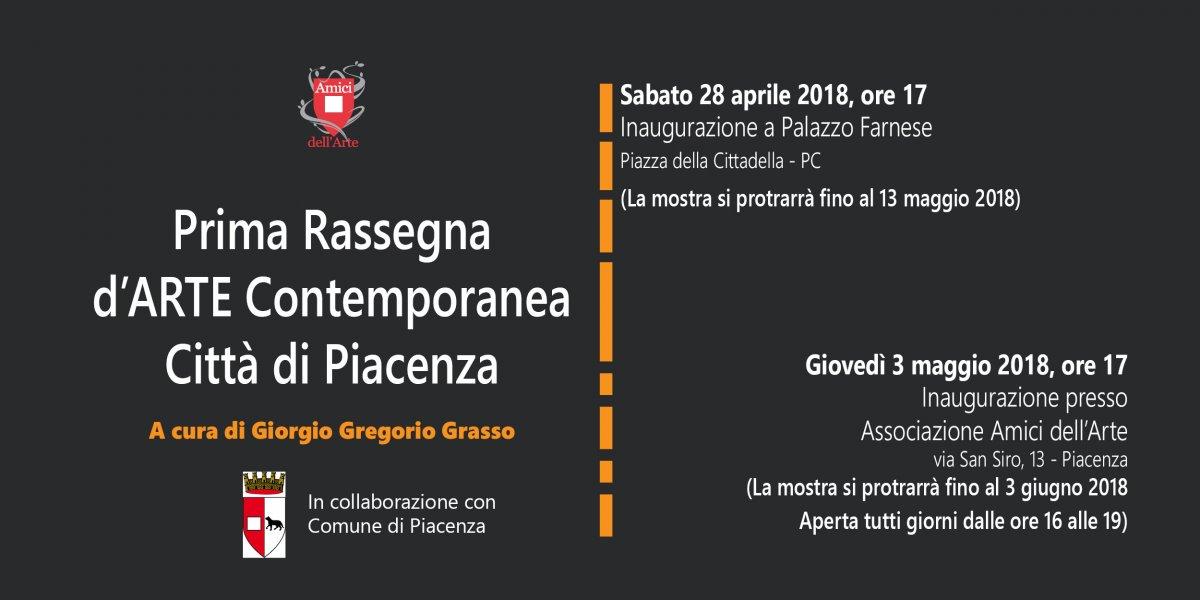 First exhibition of contemporary art Città di Piacenza - Curator Giorgio Gregorio Grasso