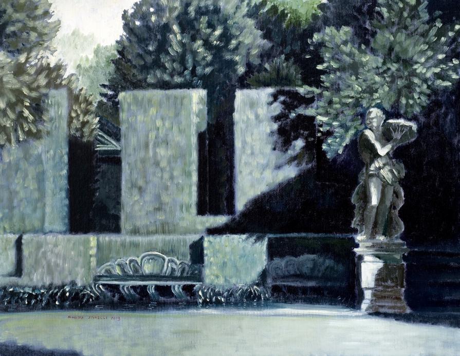 Giardino e statua