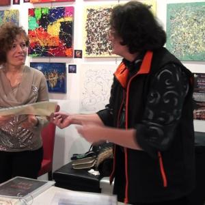 Maristella Angeli, presente all’inaugurazione della Rassegna Artistica Internazionale “Art Shopping for Christmas 2019”, Roma