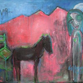 Horse and Green Chair