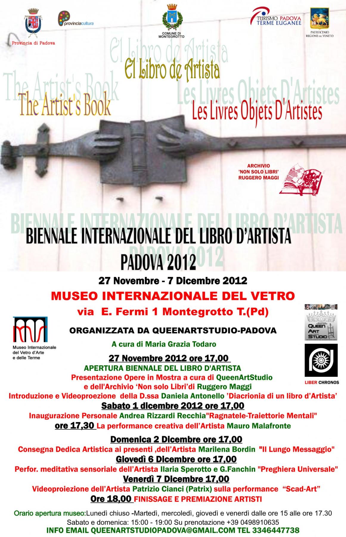 A Book On International Biennale Artist Padua-Call For Artists