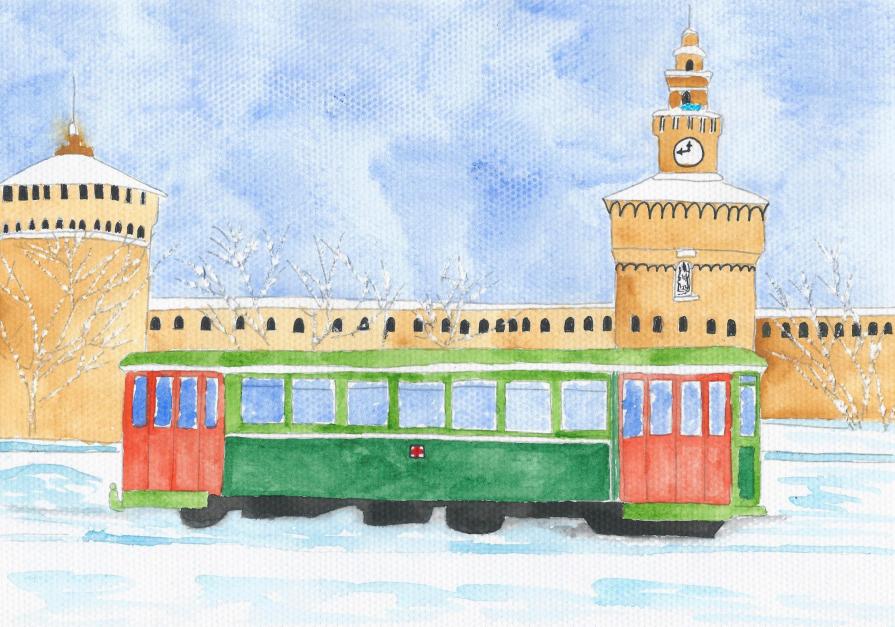 "Davanti al Castello Sforzesco di Milano  "