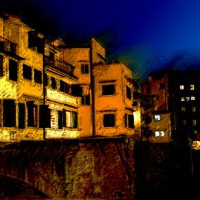 ponte vecchio firenze - particolare notturno