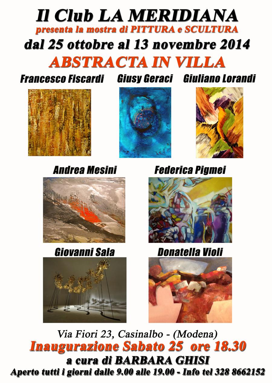 "Abstracta in villa" al Club La Meridiana di Casinalbo di Modena