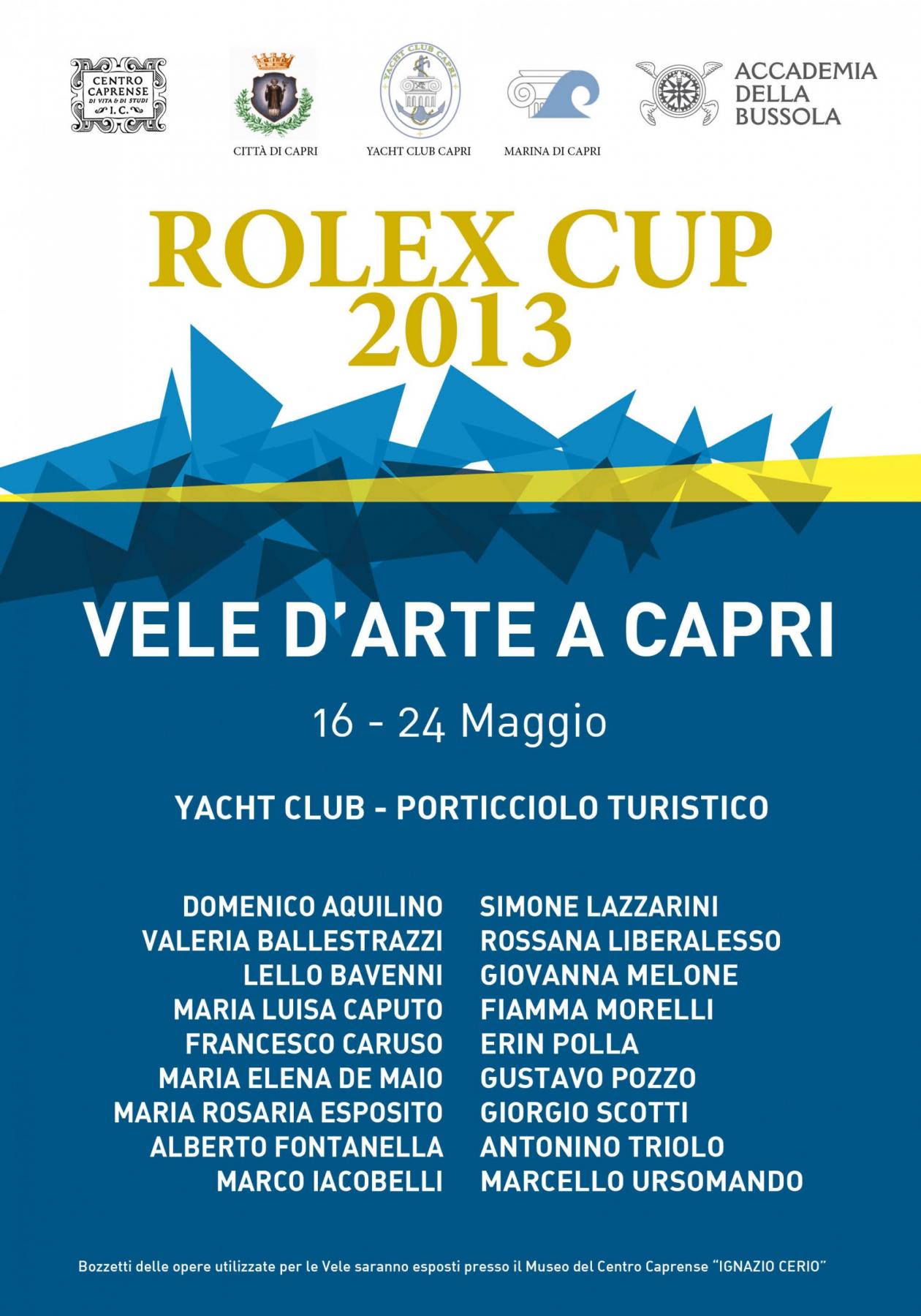 CAPRI: SAILS ARTIST for the Rolex Cup 2013