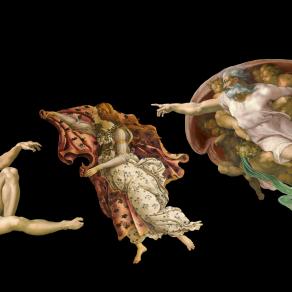 Michelangelo corrected by Boticelli