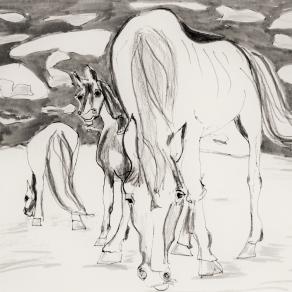 Horses out there. by Fritzsch Anneliese