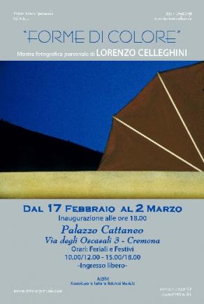 Locandina Mostra Lorenzo Celleghini Palazzo Cattaneo Cremona