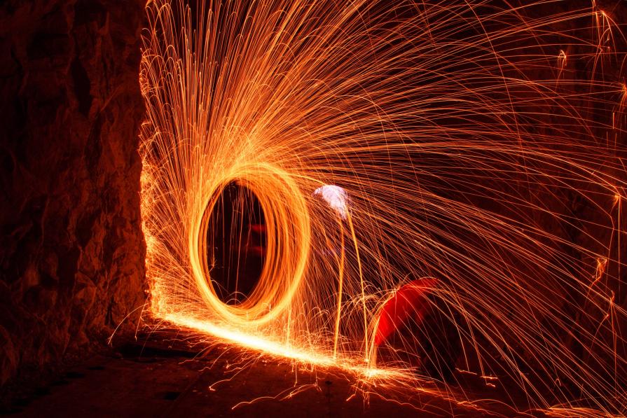 Steel wool photography with my family