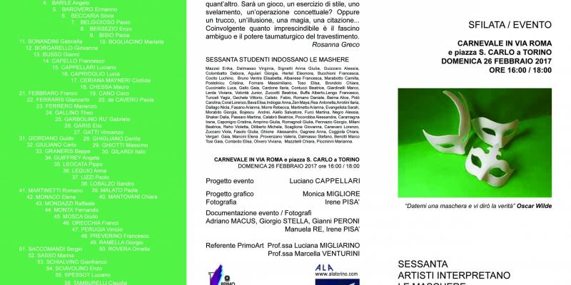 Datemi una Maschera...Sessanta Artisti interpretano le Maschere...Sessanta Studenti le indossano