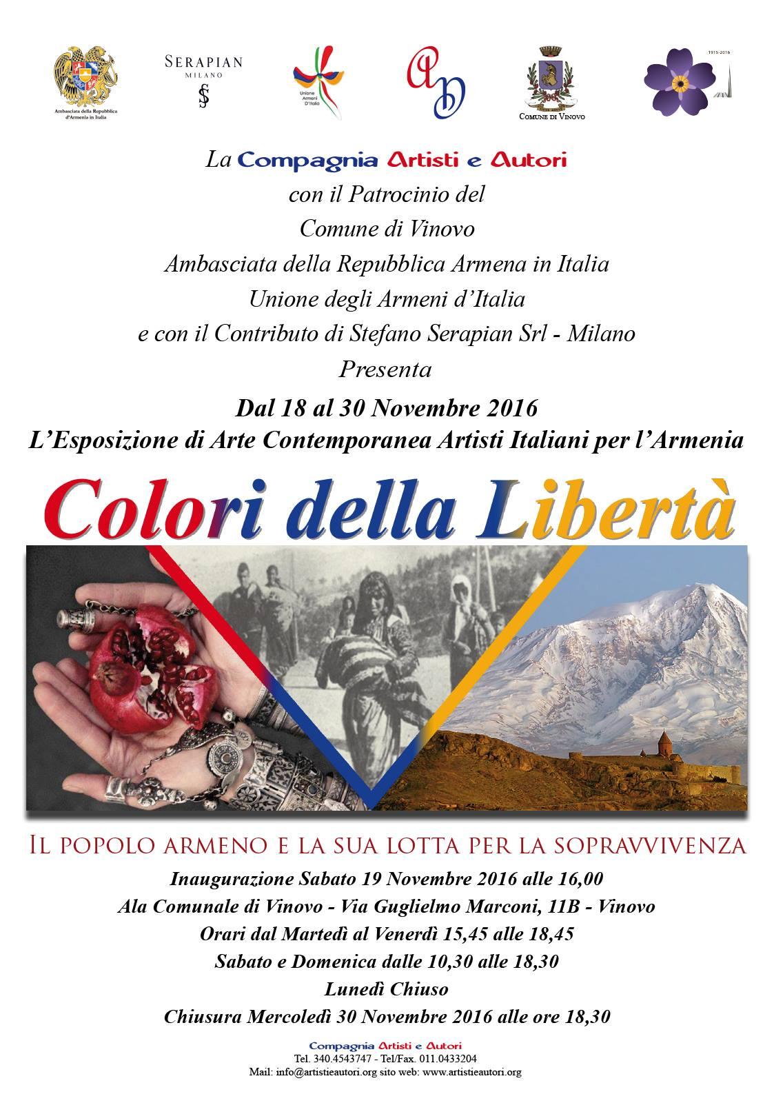 The colors of Liberty: the Armenian People and its survival ', the striking event stops in Vinovo (TO)