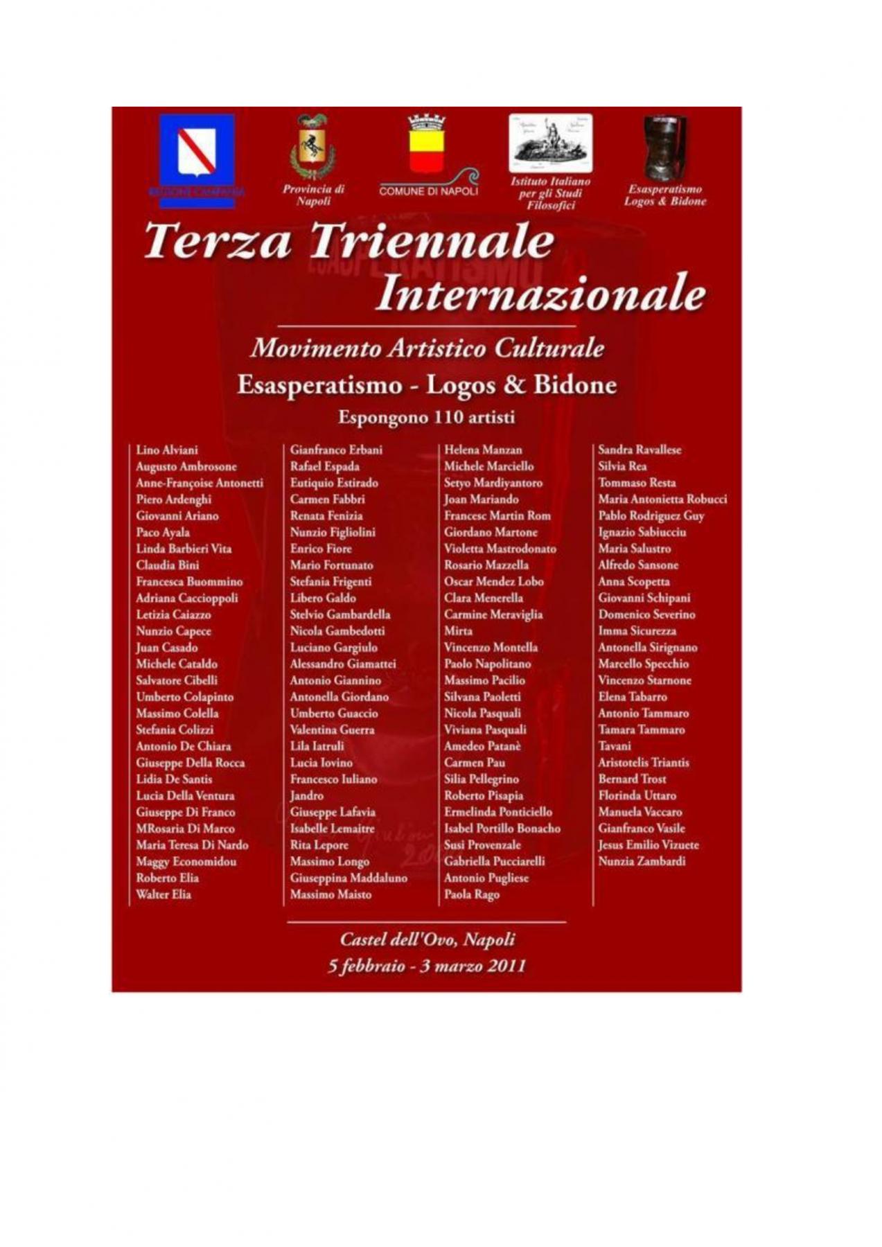 Terza triennale Internazionale ESASPERATISMO