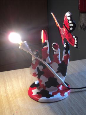 butterfly hand lamp