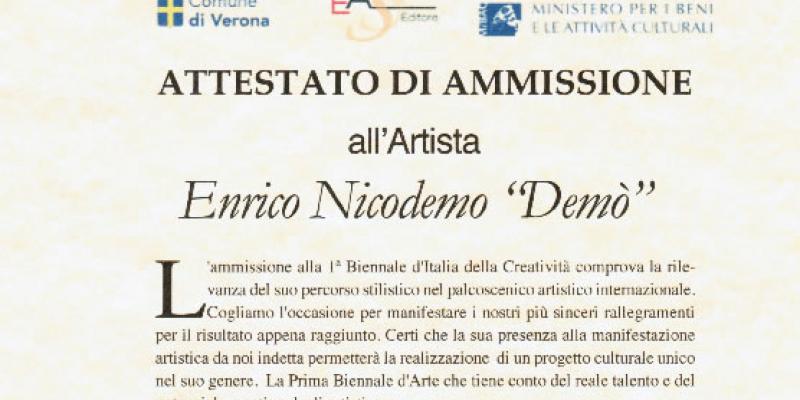 PRIMA BIENNALE DELLA CREATIVITA' DI VERONA