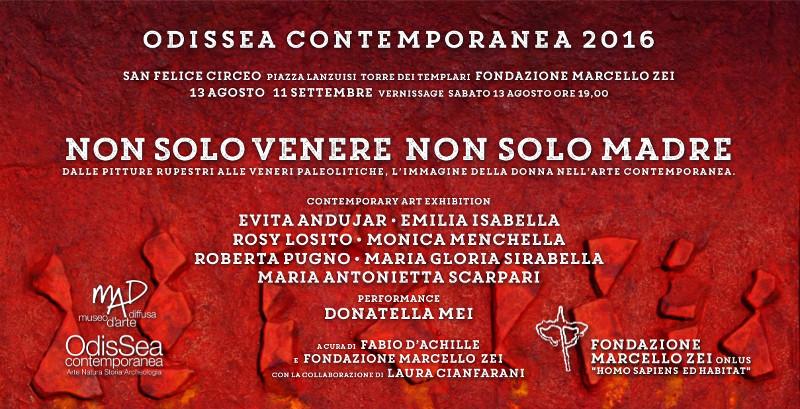 OdisSea Contemporanea 2016 presenta Non solo Venere non solo Madre Dalle pitture rupestri alle Veneri Paleolitiche L’immagine della Donna nell’arte contemporanea