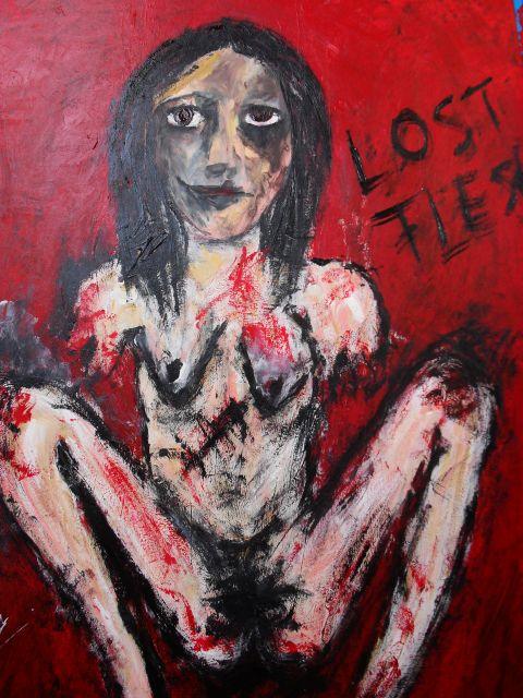 -Lost Flesh- Acryl auf Karton,100 x 70 cm