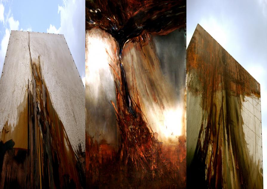 In Memoriam september 11 New York  _ triptych