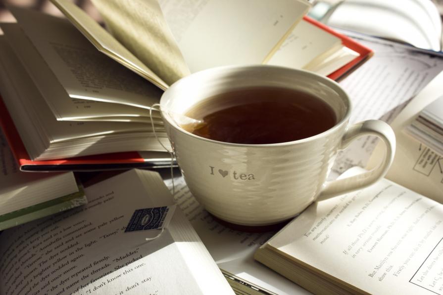 A book and a cup of tea can take you anywhere.