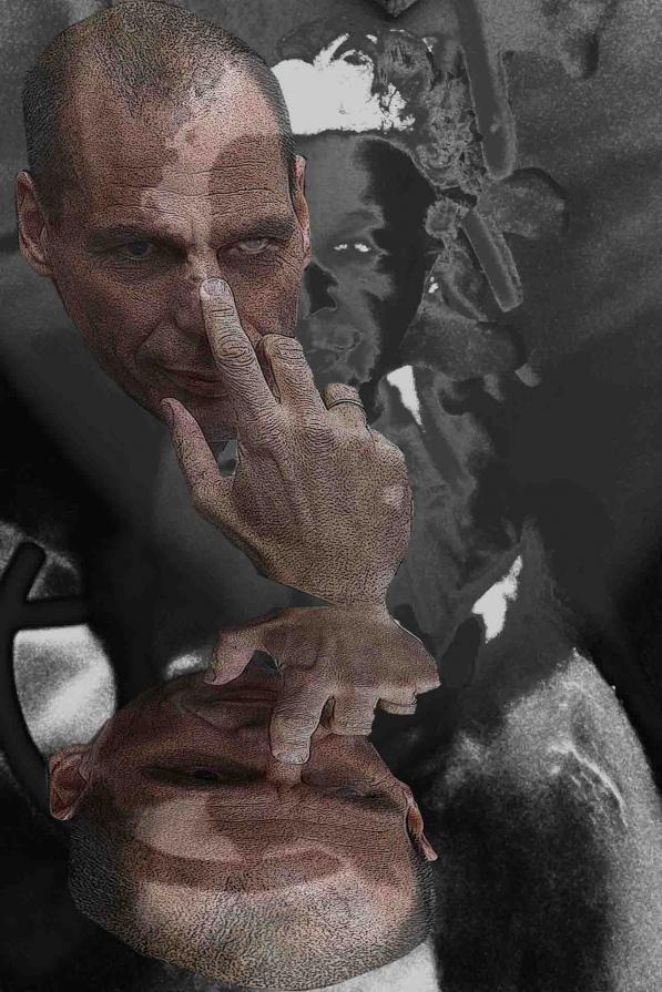 Mediterranean hand Symbolic for example Janis Varoufakis 