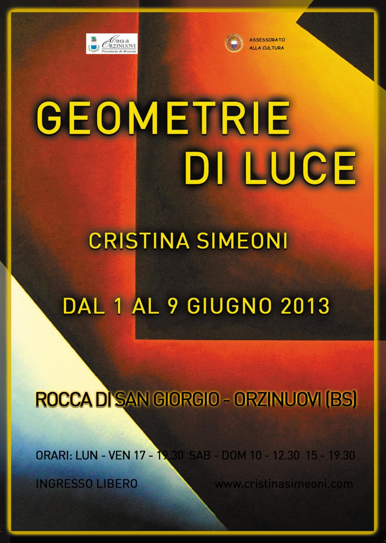 "Geometry of Light" - Exhibition of Cristina Simeoni