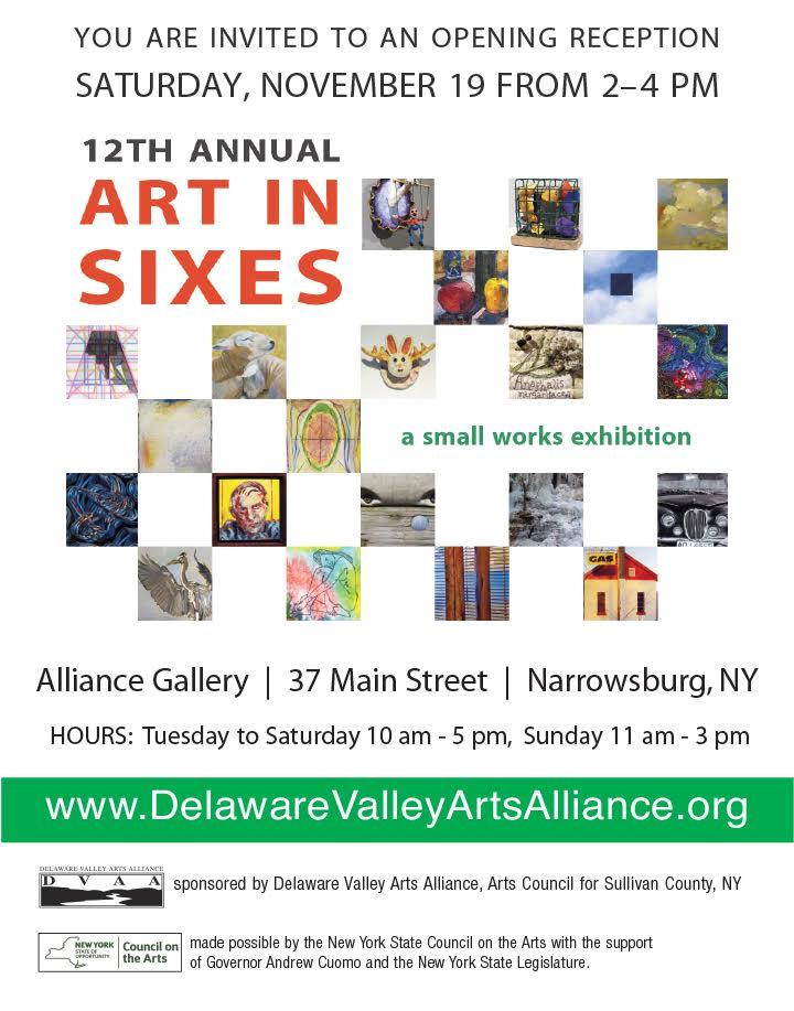 Carla Strozzieri partecipa a "Art in Sixes 2016" selezionato mostra d'arte, a Narrowsburg, NY.